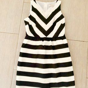 Black and white stripe dress